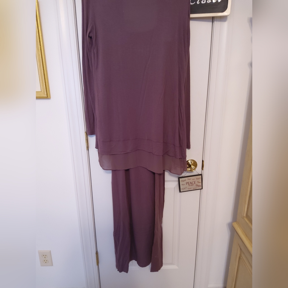 NEW YORK &CO Dress & Draped Cardigan Set M - Picture 10 of 12